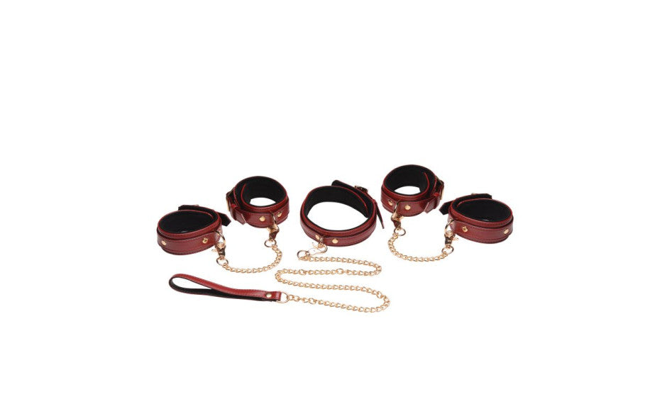 6 Pc Vegan Bondage Set: Various Materials