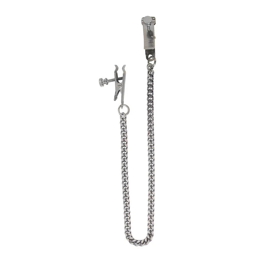 Spartacus Duck Bill Adjustable Nipple Clamps with Jewel Chain