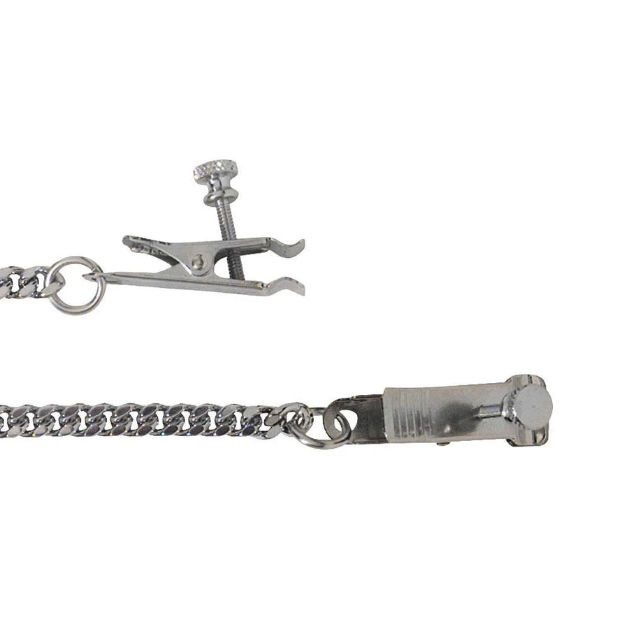 Spartacus Duck Bill Adjustable Nipple Clamps with Jewel Chain