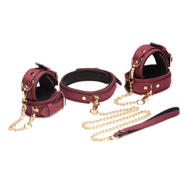 6 Pc Vegan Bondage Set: Various Materials