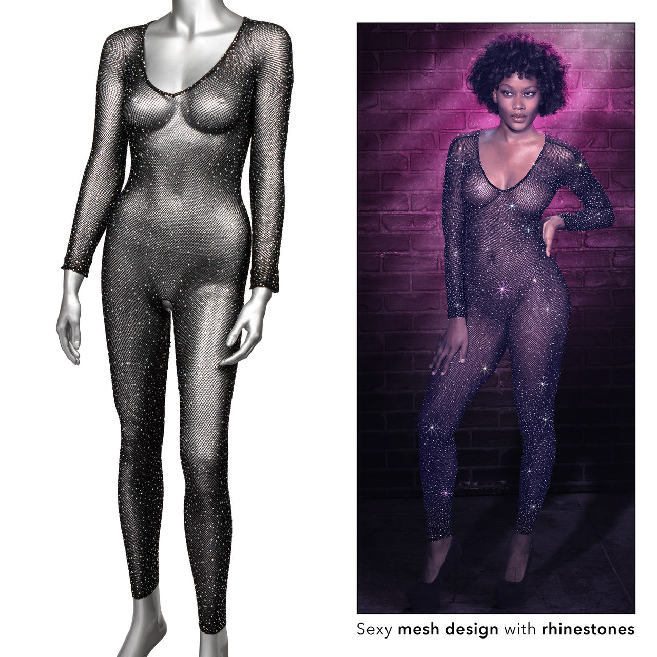 Radiance Crotchless Full Body Suit