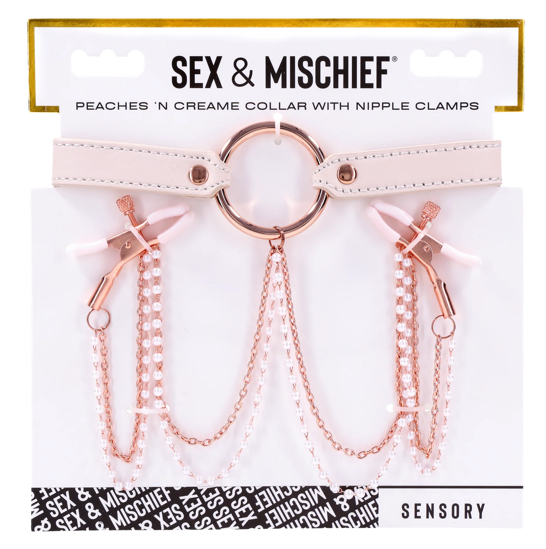 Peaches 'n Creame Collar with Nipple Clamps